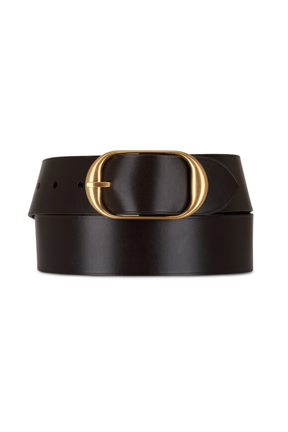 Nili Lotan Nili's Dark Brown Leather Belt 