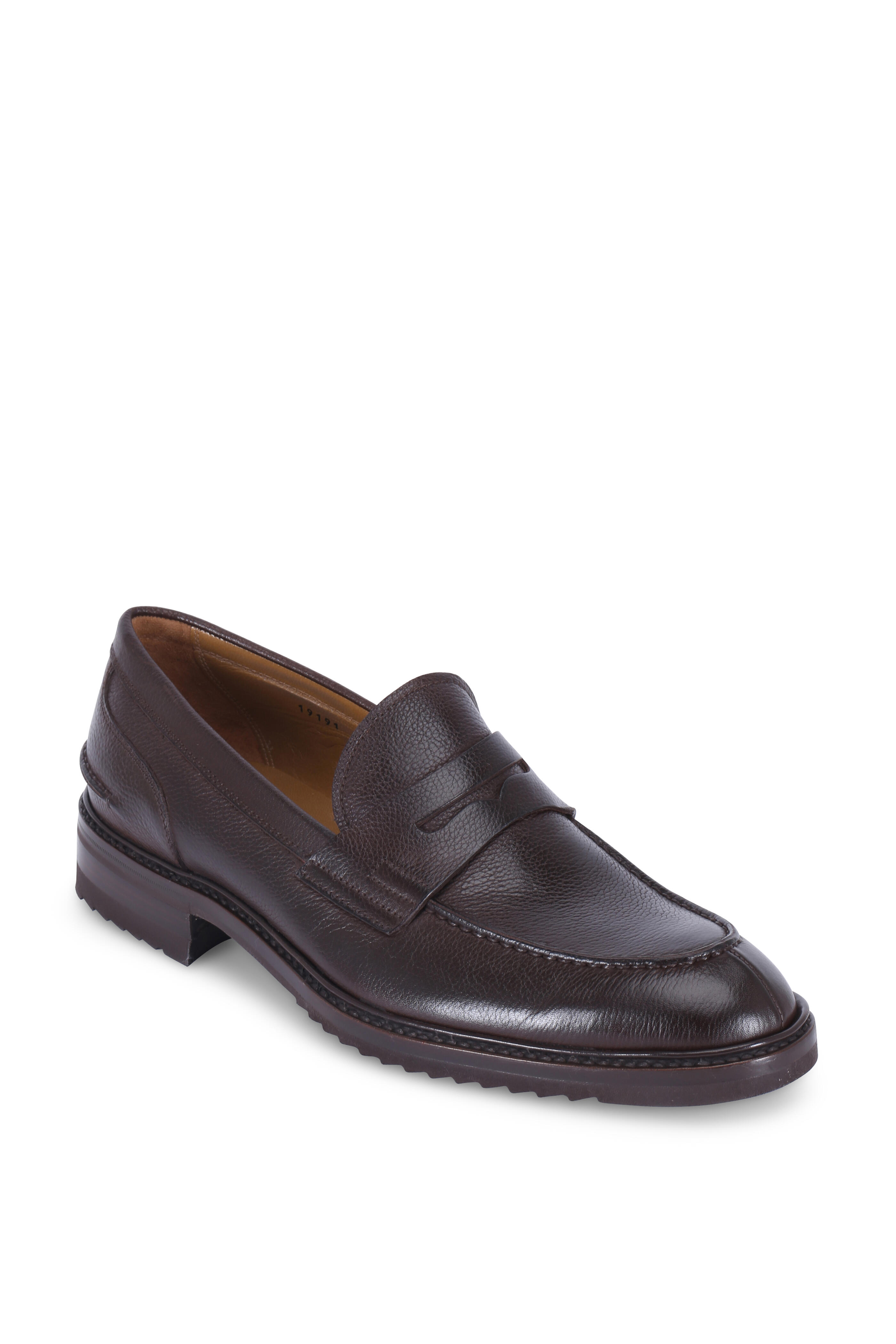Men’s Gravati brown rubber sole loafer Gravati Leather Loafers - Black Loafers, Shoes - WGT22603  main image 3