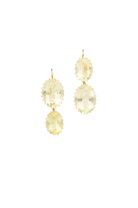 Renee Lewis 18k Yellow Gold Antique Topaz Earring - view 1