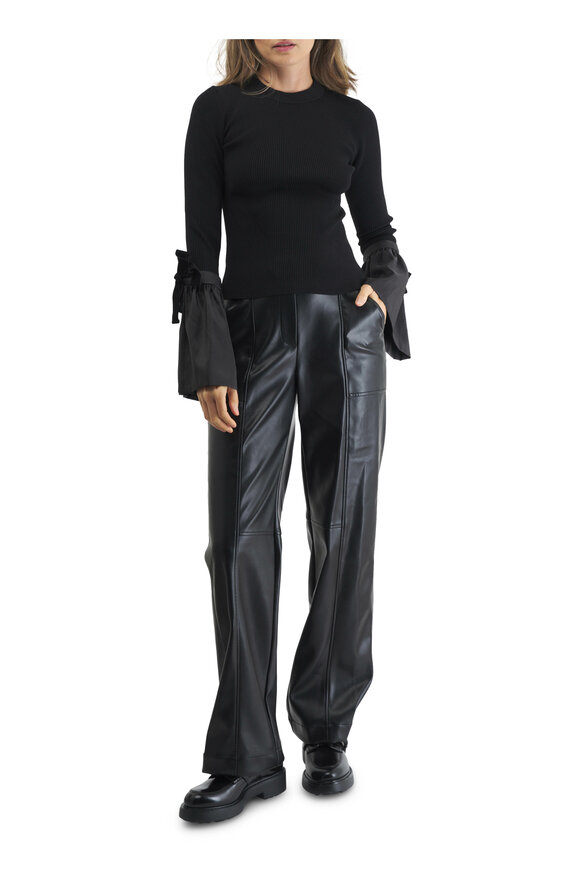 Jonathan Simkhai - Mackenzie Black Straight Leg Pant