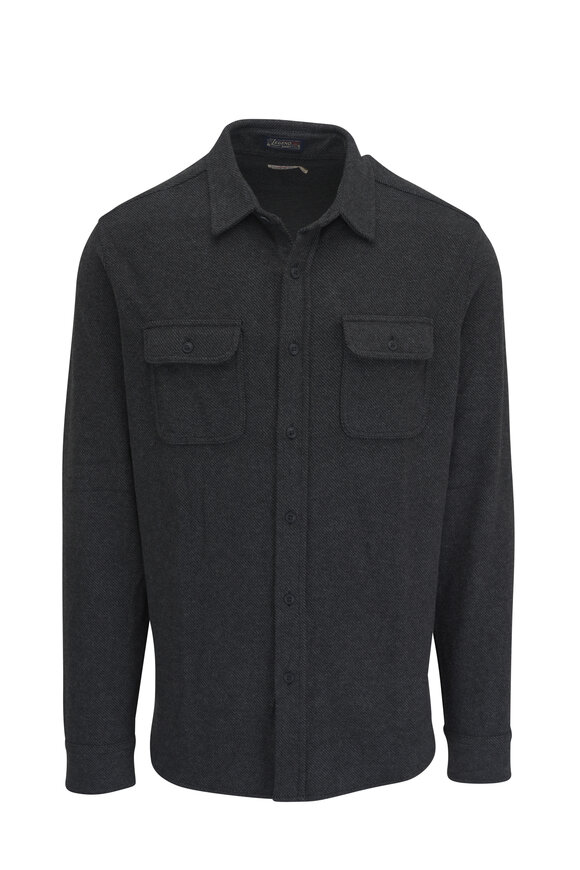 Faherty Brand - Legend™ Charcoal Gray Twill Sweater Shirt