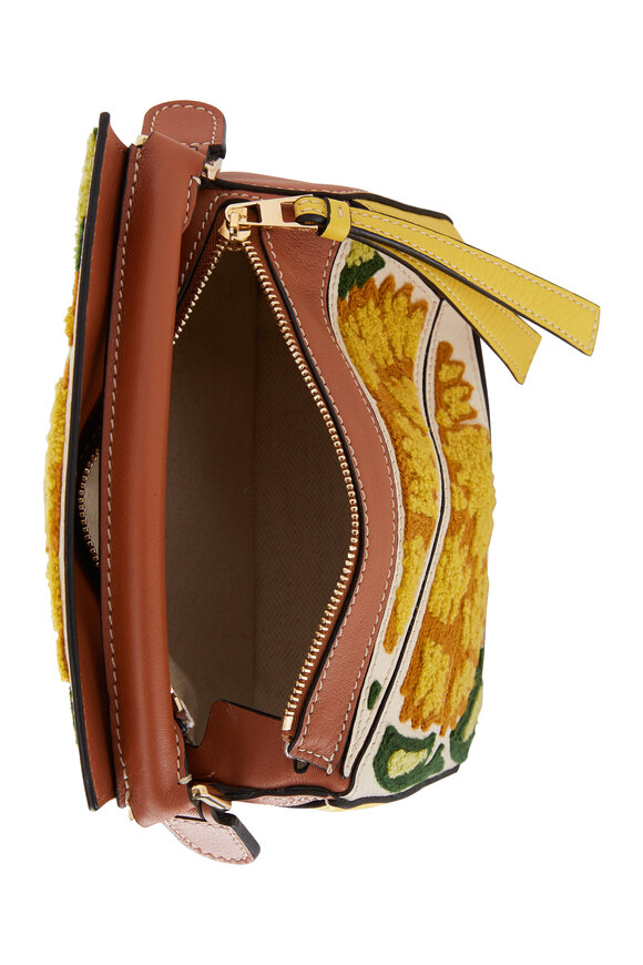 Loewe - Puzzle Yellow Floral Tapestry Mini Bag 