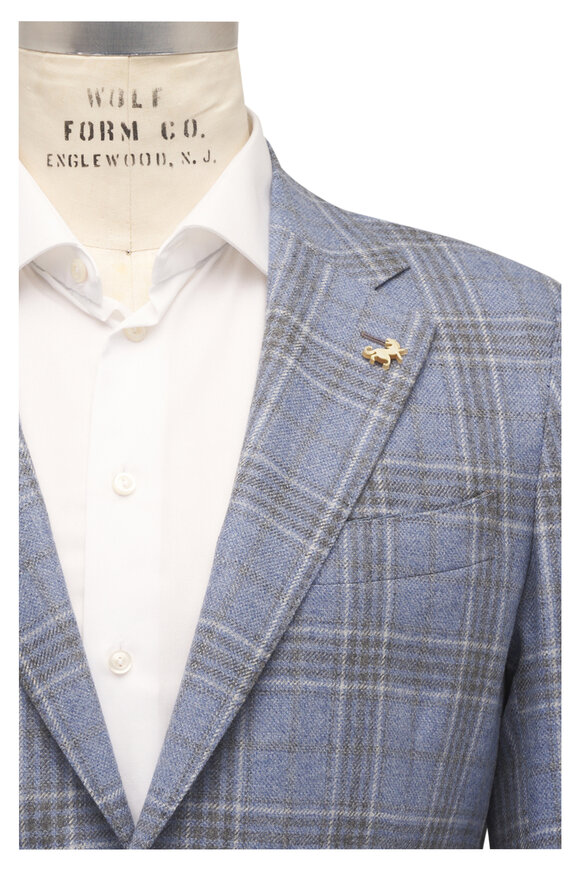 Tombolini Blue & Gray Plaid Sportcoat