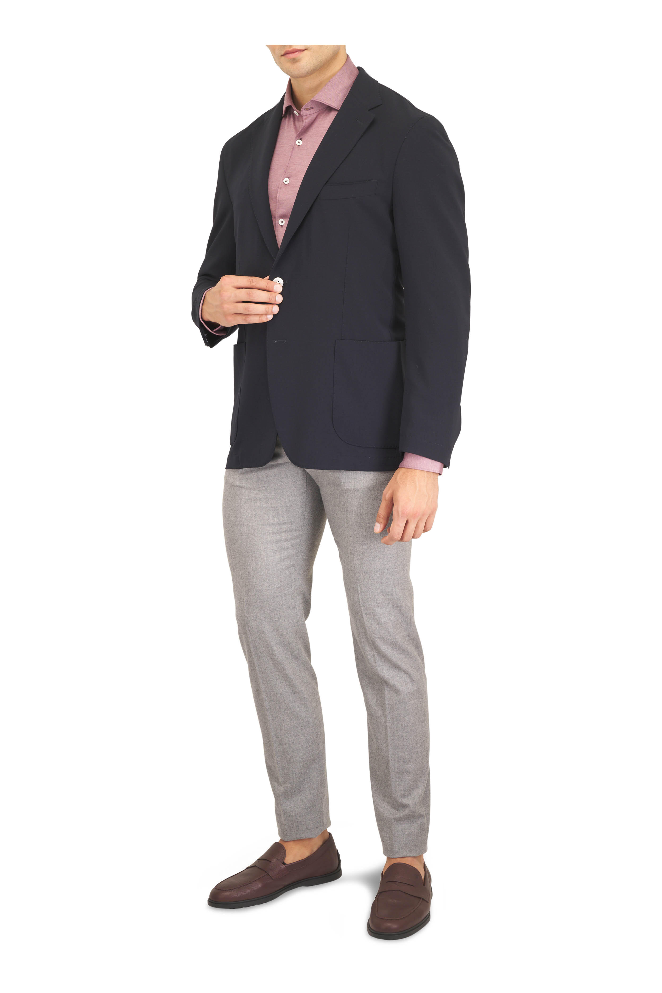 Marco Pescarolo - Navy Soft Wool Sportcoat - view 2