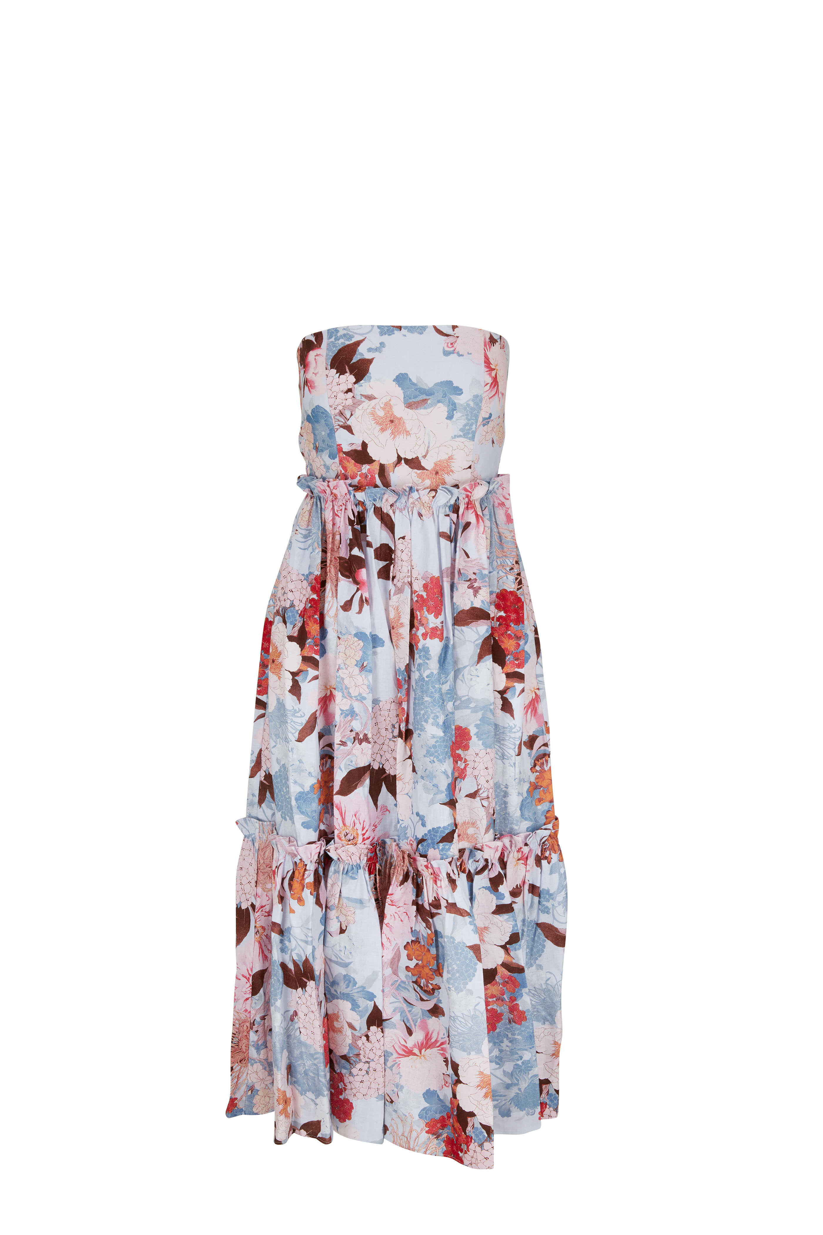 Cara Cara - Torres Japanese Floral Strapless Dress