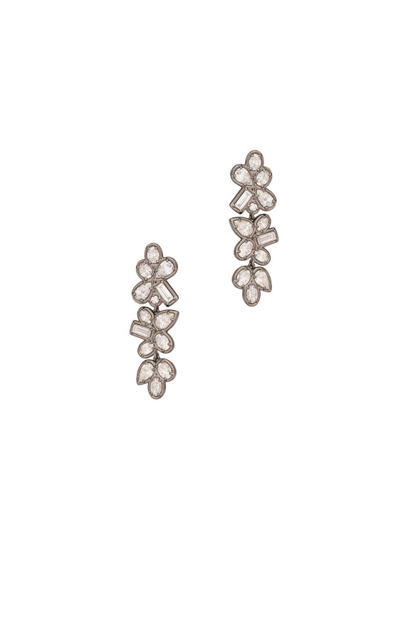 Sutra 18k Diamond Drop Earring - view 1