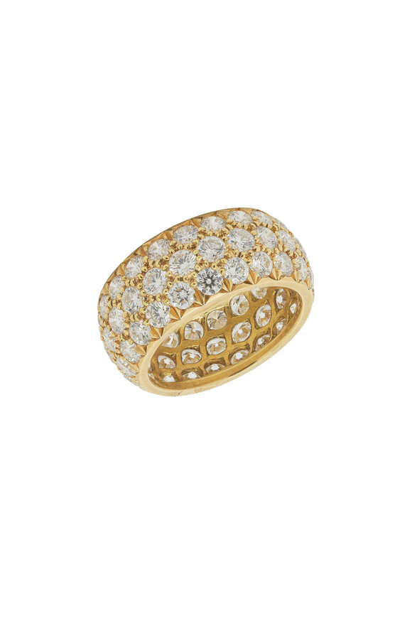 Caroline Ellen Triple Row Pavé Ring