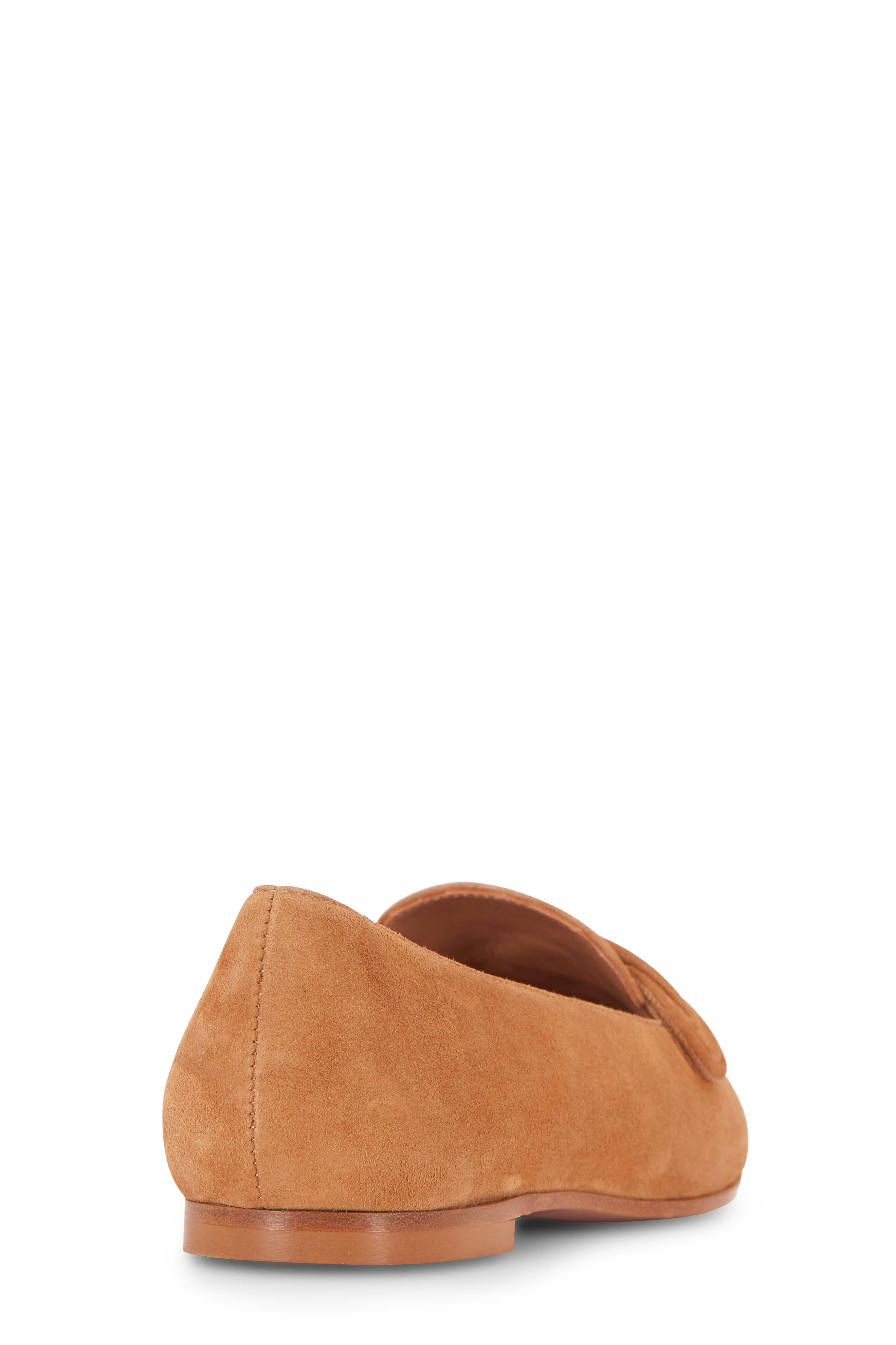 Aquazzura - Infinite Camel Suede Moccassin Loafer