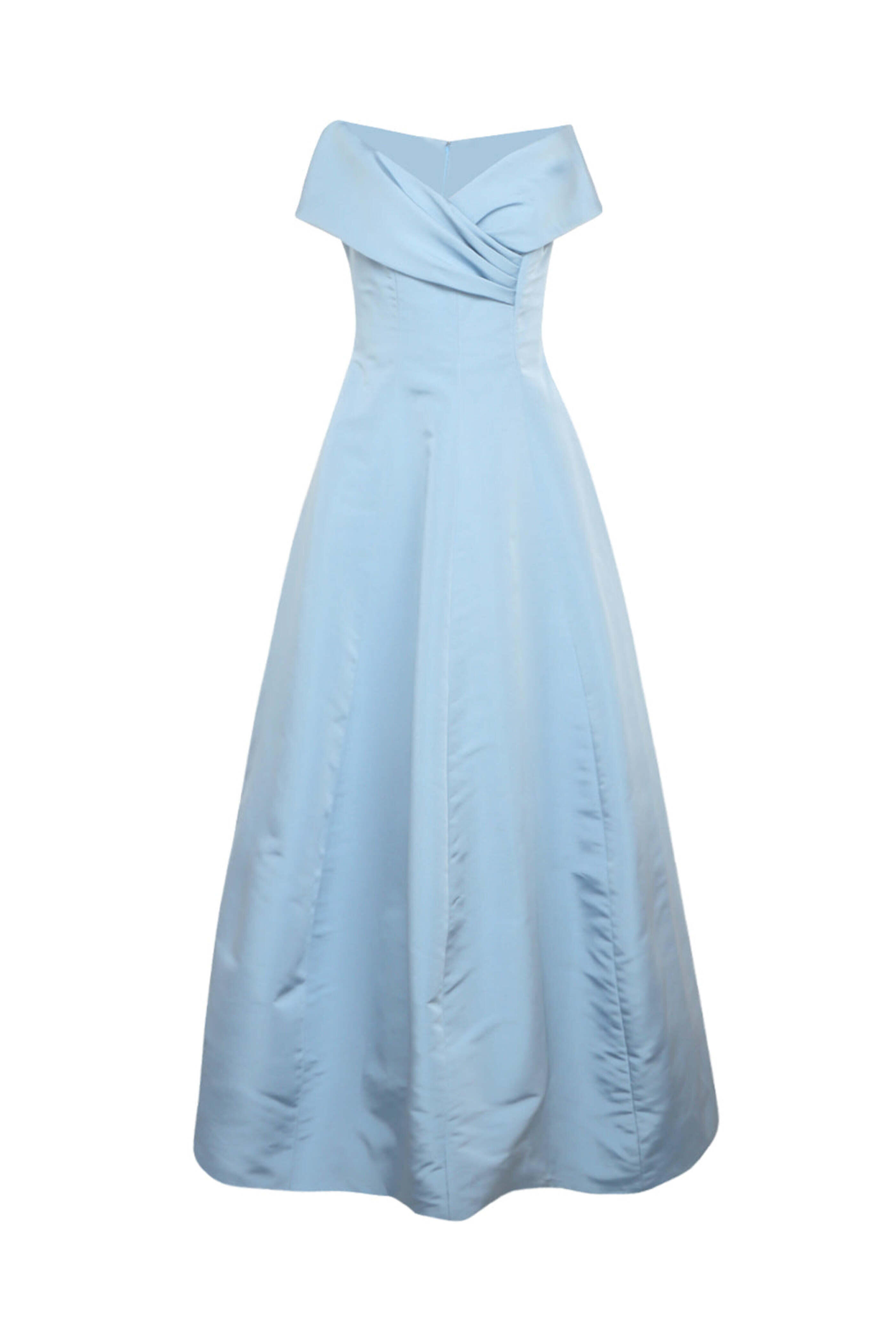Catherine Regehr - Lake Blue Off The Shoulder Margaret Gown