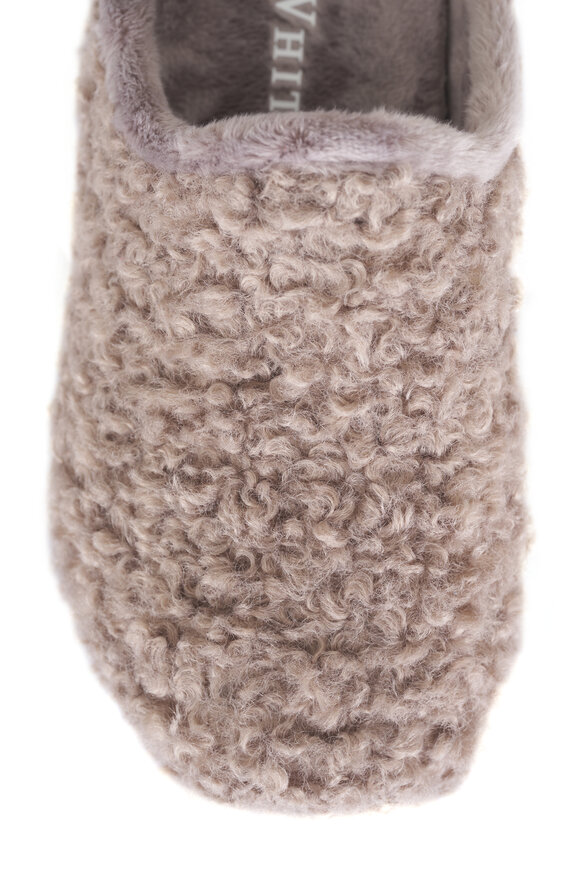 Ron White Teddington Taupe Open Back Boucle Slipper - view 4