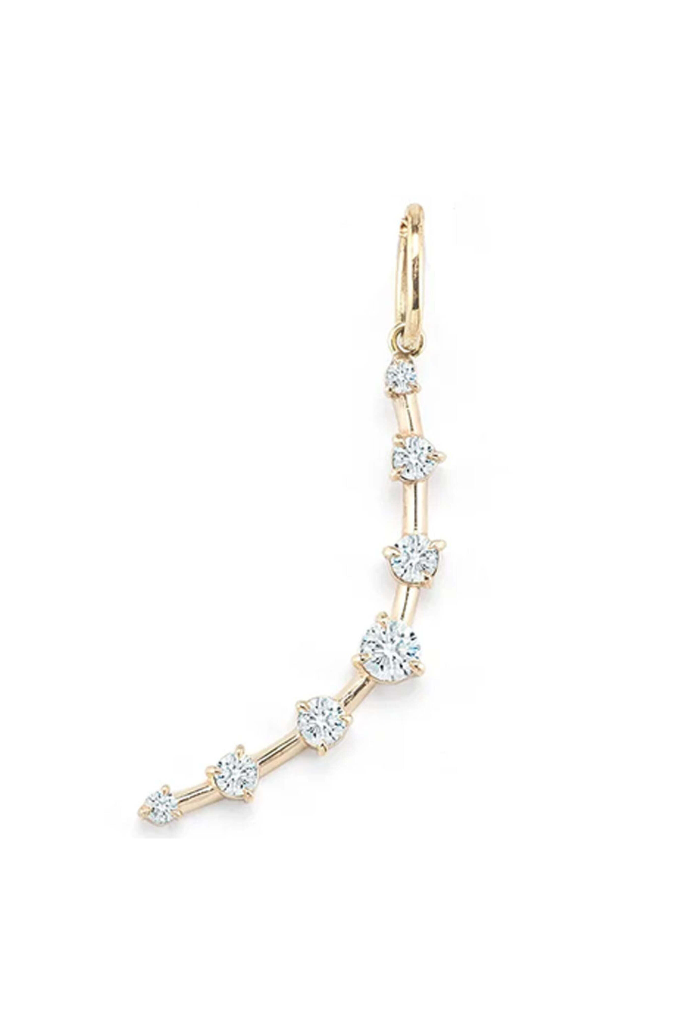 Jade Trau - 18k Yellow Gold Diamond Crescent Charm