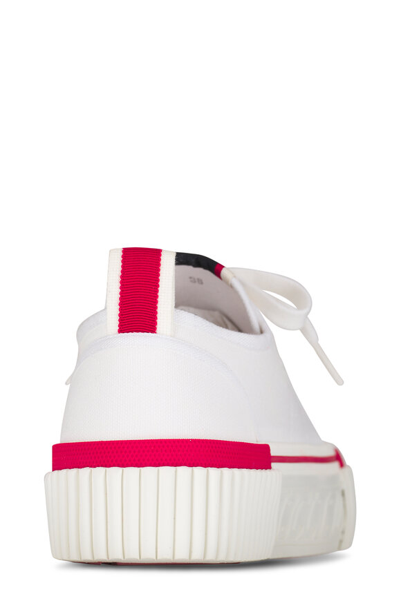 Christian Louboutin - Super Pedro White Canvas Flatform Sneaker, 40mm 