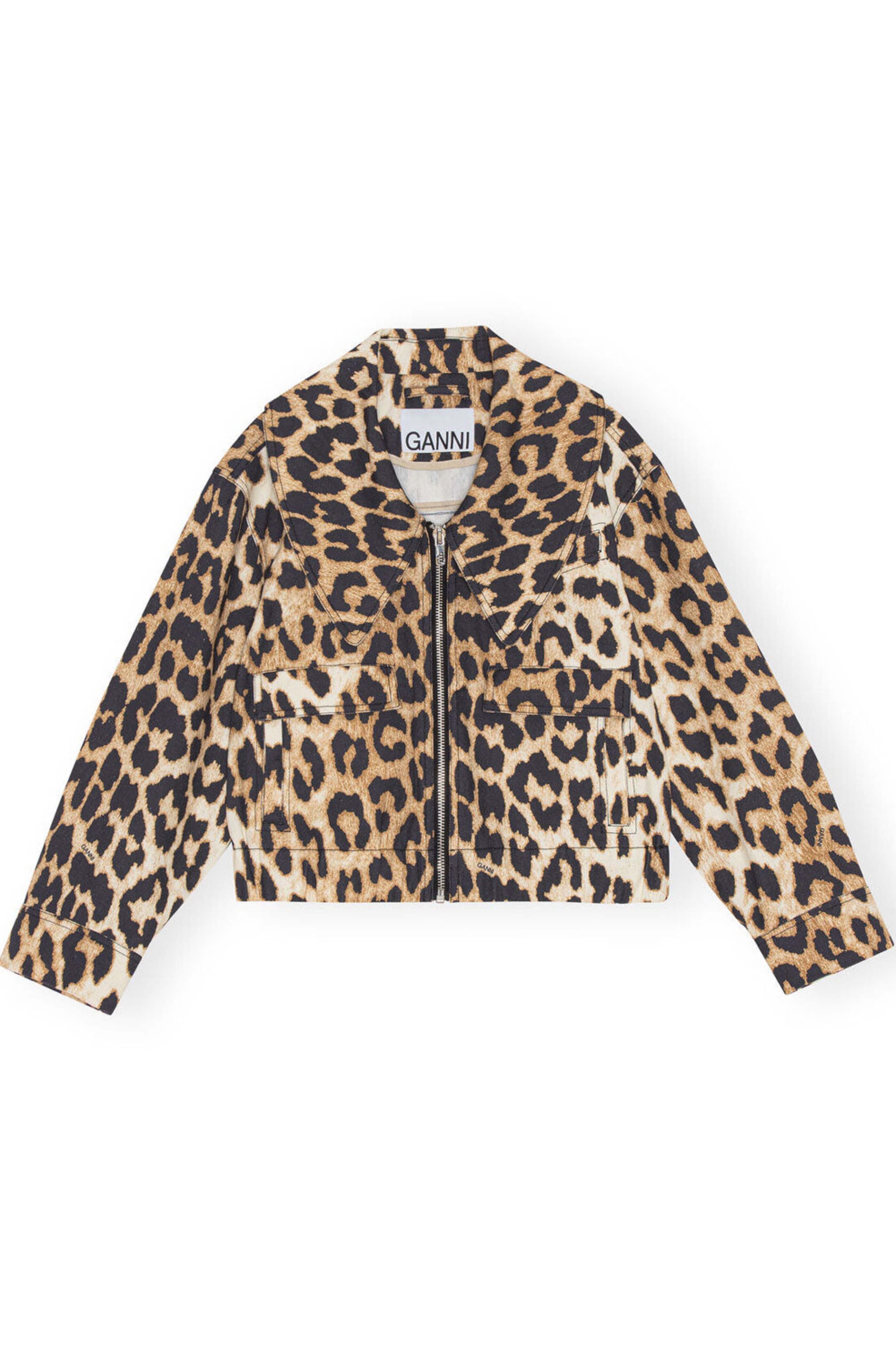 Ganni - Leopard Printed Canvas Jacket | Mitchell Stores