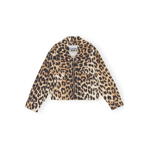 Ganni - Leopard Printed Canvas Jacket | Mitchell Stores