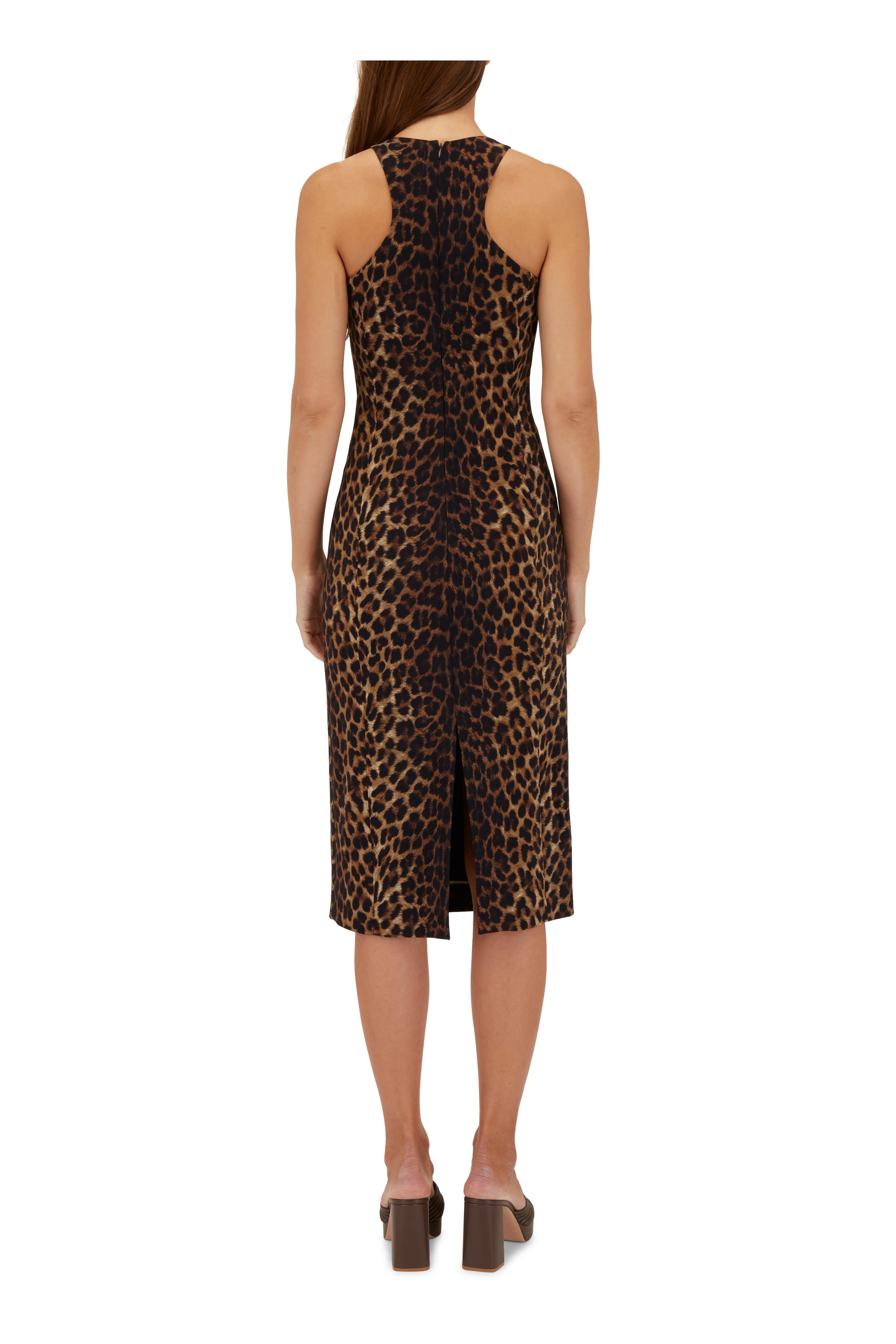 Michael Kors Collection - Chocolate Leopard Racerback Dress