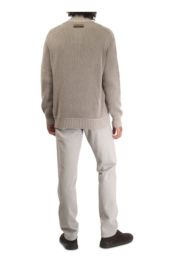 Zegna - Moss Green Casheta Crewneck Sweater