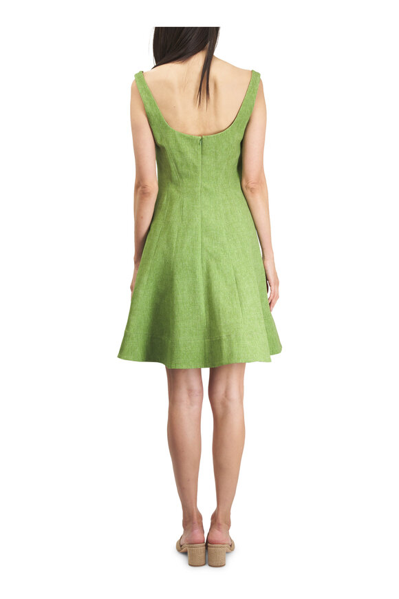 Lela Rose Cactus Stretch Denim Seamed Mini Dress - view 4