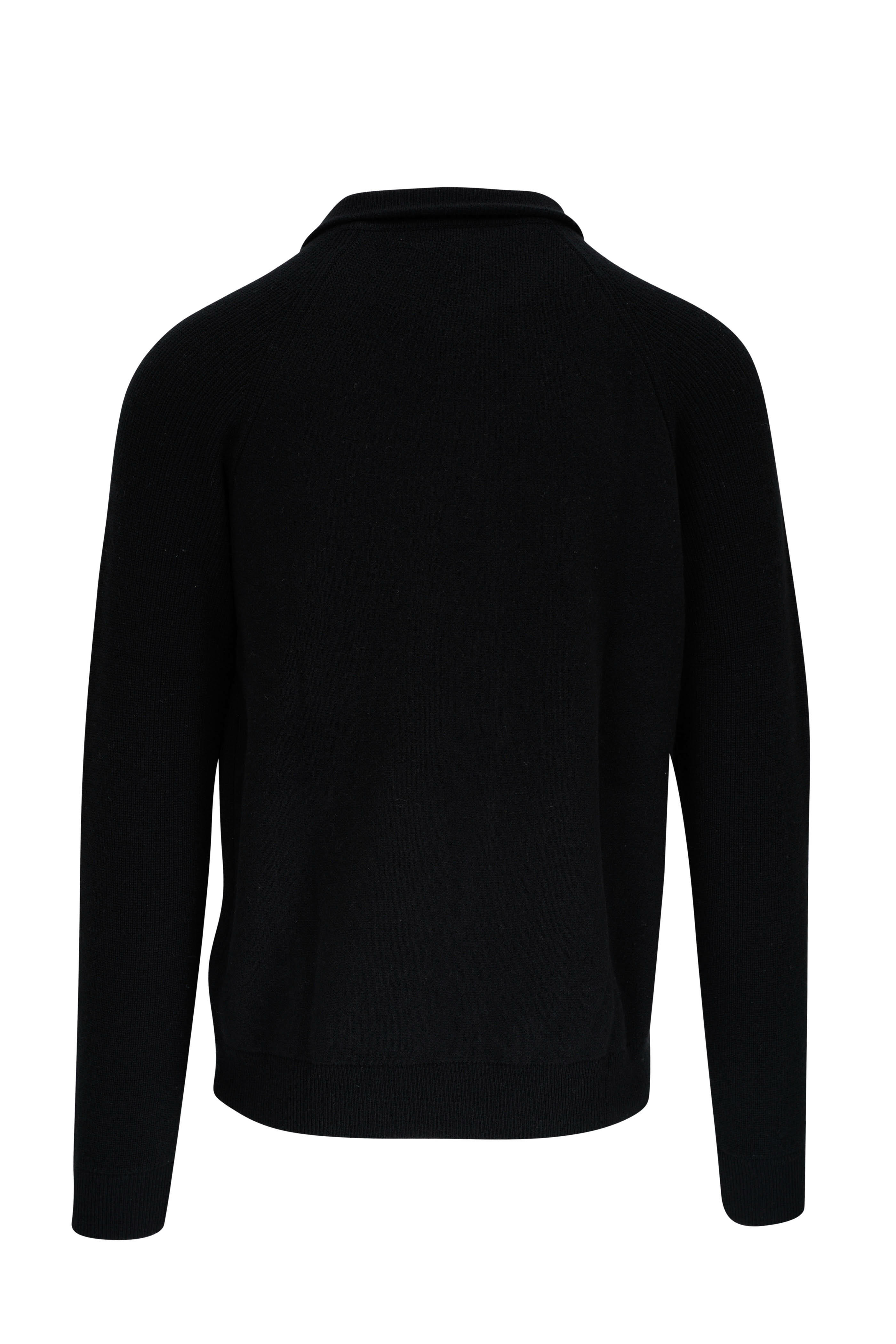 Kinross - Black Double Knit Zip Mock Cardigan | Mitchell Stores