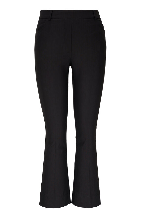 D.Exterior Black Pull-On Cropped Flare Pant 