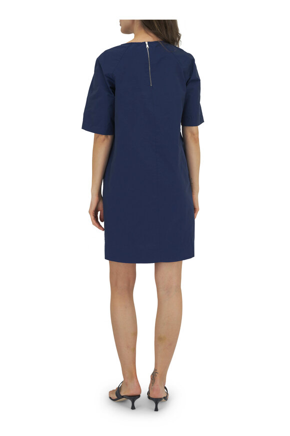 Antonelli - Moretta Navy Fitted Raglan Sleeve Dress 