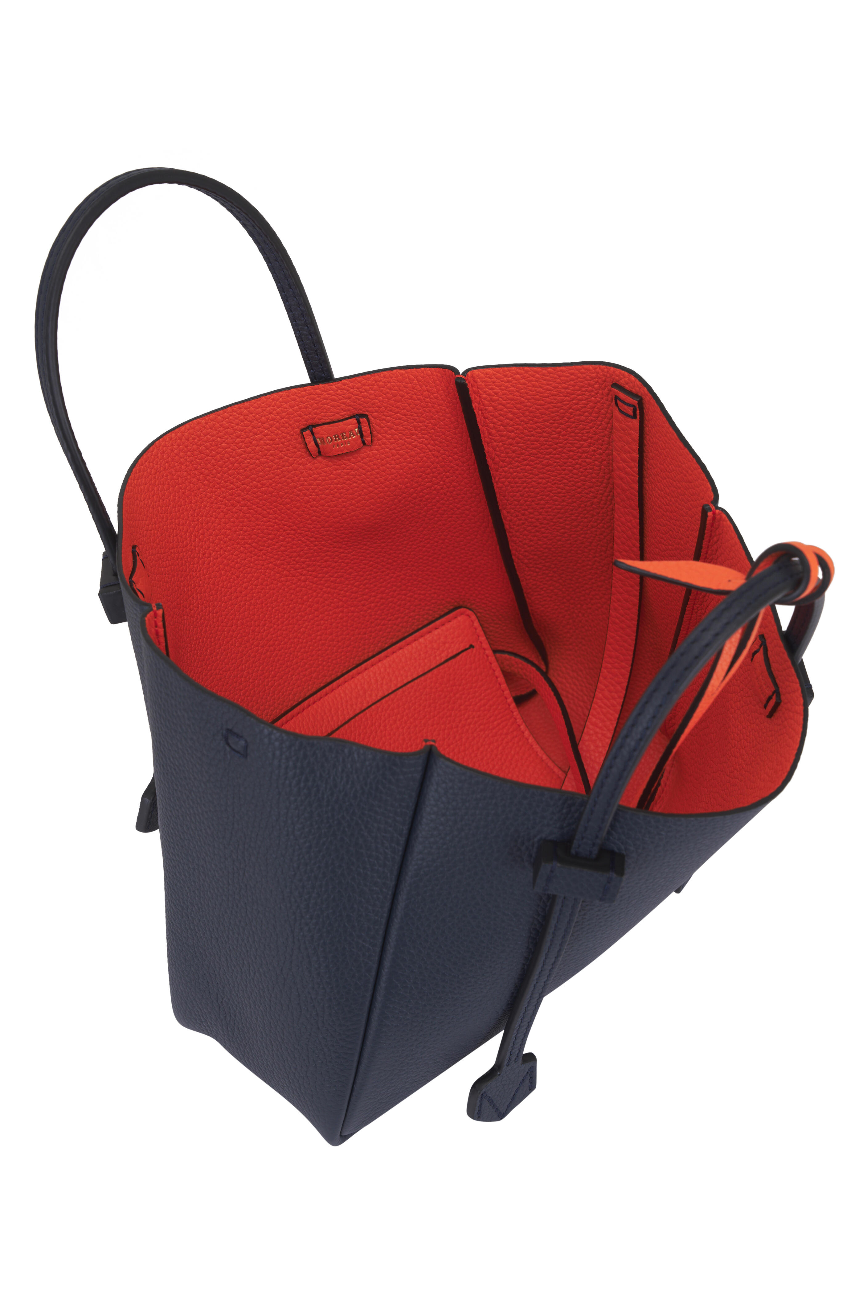 Moreau Paris - Mini Vincennes Navy & Orange Reversible Tote