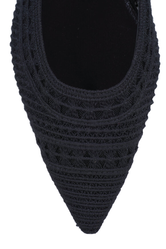 Arteana - Trieste Black Crochet Leather Ballet Flat