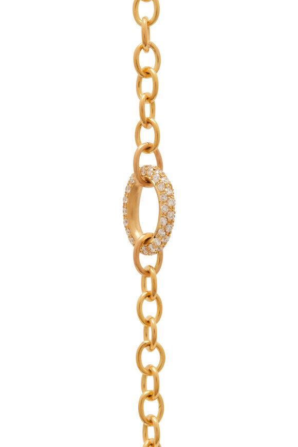 Caroline Ellen - Small Pavé Diamond Oval Bracelet