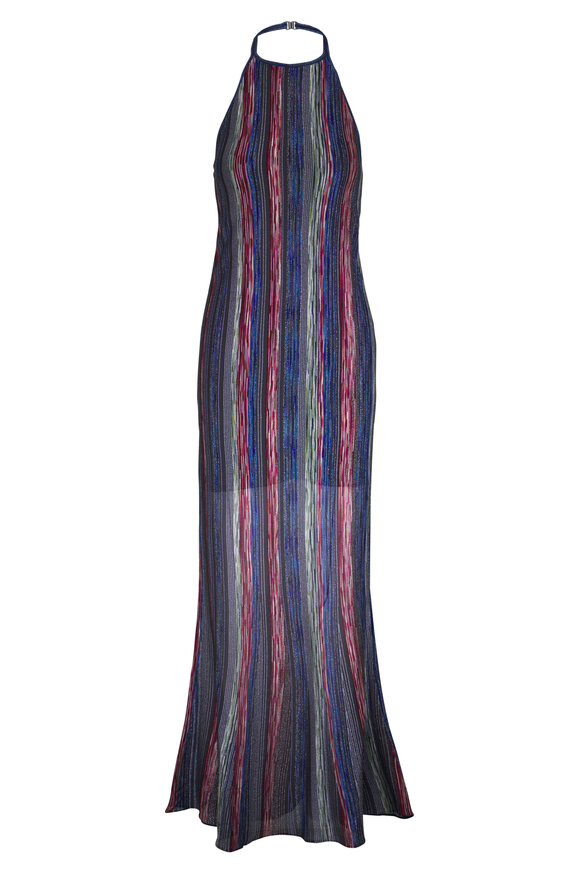 Missoni Multicolor Stripe Halter Dress - view 1