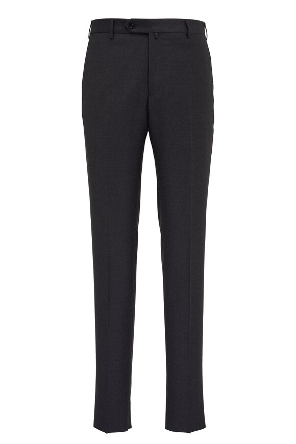 Malcom - Parma Charcoal Gray Flannel Dress Pant 