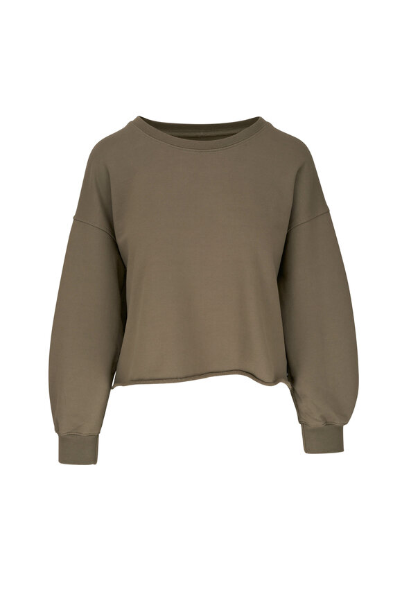 AG Willow Dried Parsley Cropped Sweatshirt