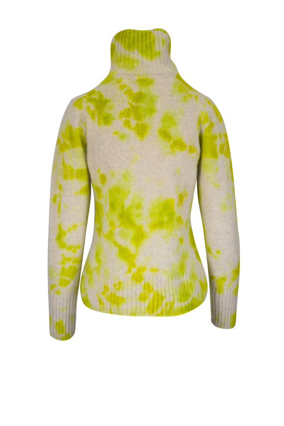 The Elder Statesman - Hot Dye Acid Green Cashmere Turtleneck