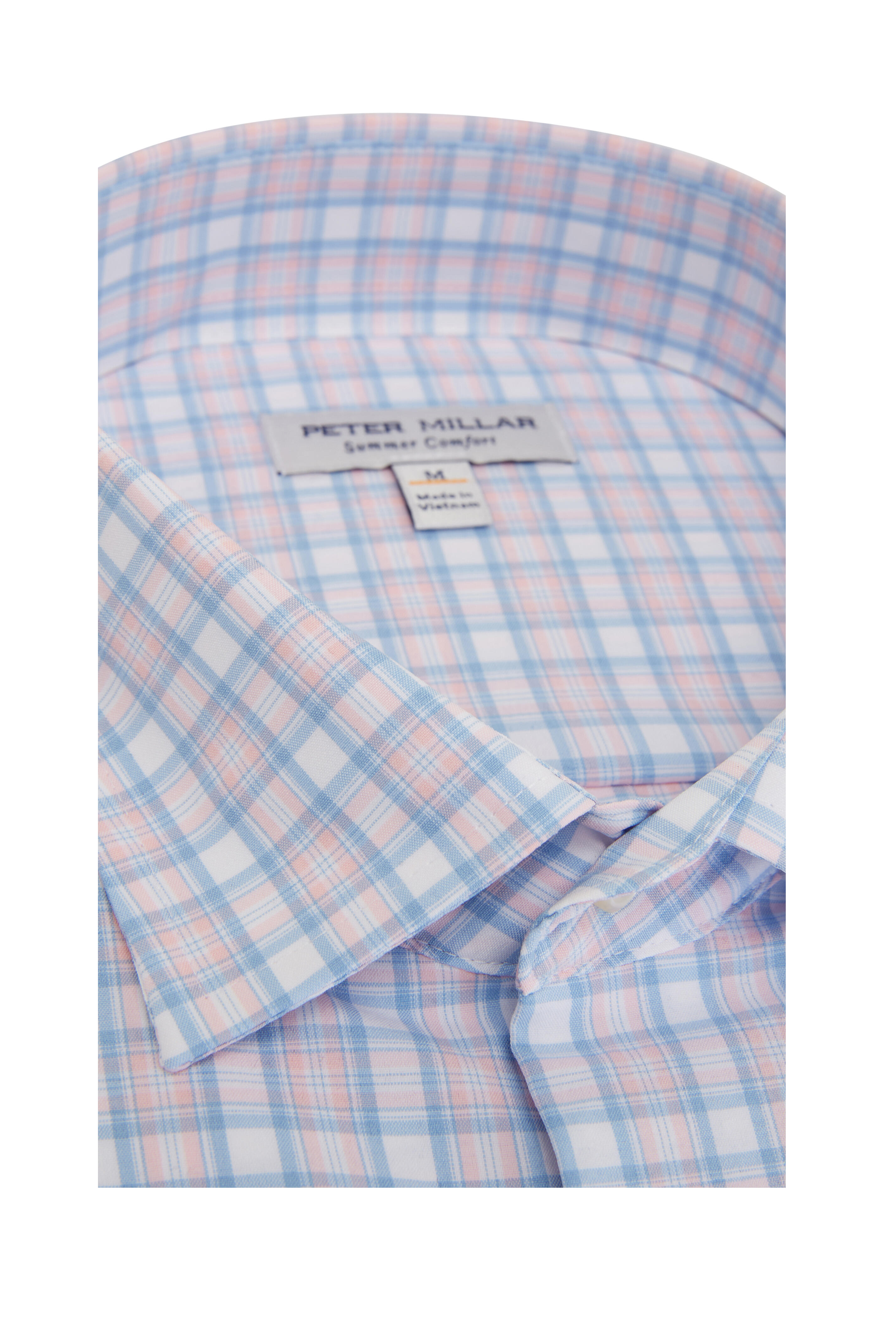 Peter Millar - Lee Palmer Pink & Blue Plaid Poplin Sport Shirt