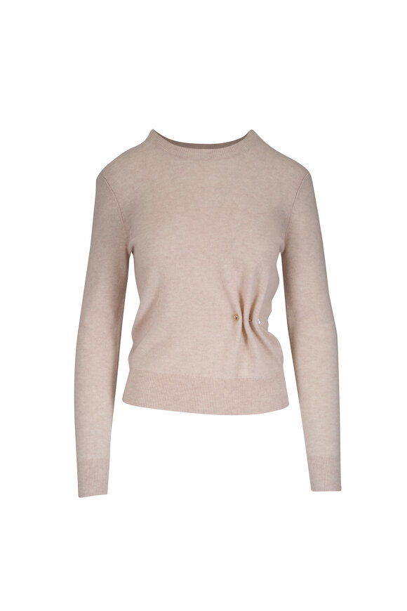 Veronica Beard Frankie Oatmeal Wool & Cashmere Pullover - view 1