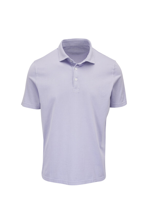 Fedeli Frosted Lavender Jersey Cotton Polo