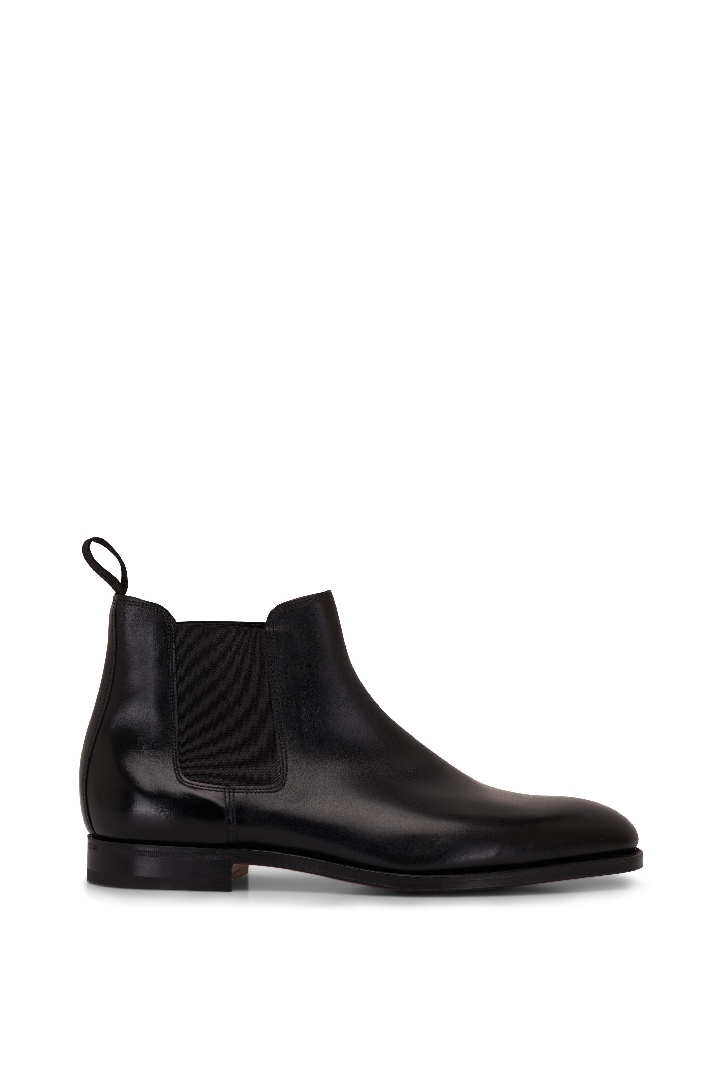 John Lobb - Black Leather Short Boot | Mitchell Stores