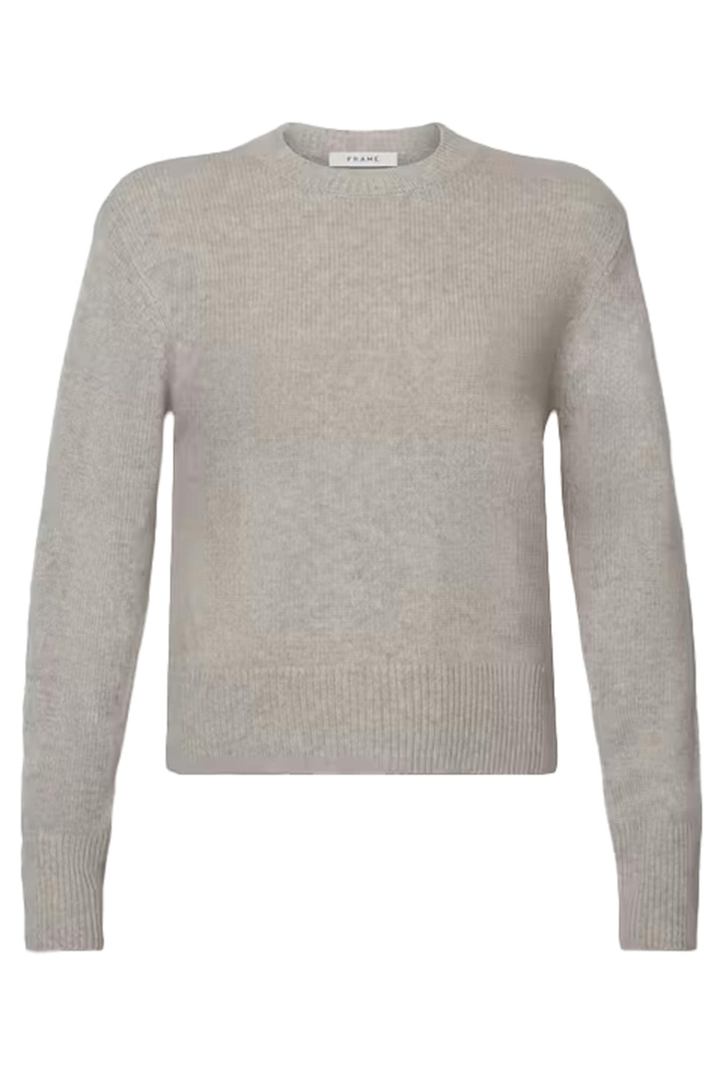 Frame - Light Heather Grey Cashmere Crewneck Sweater