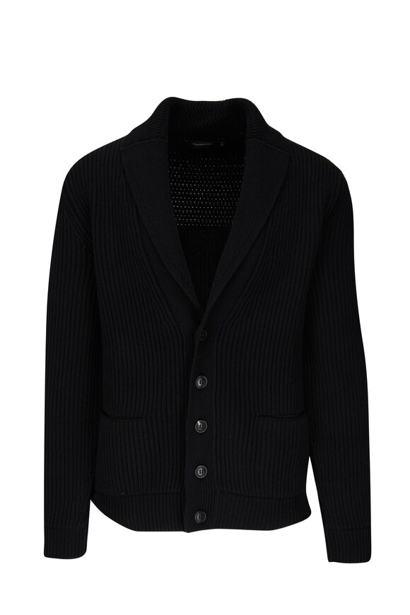 Zegna - Black Cashmere Cardigan