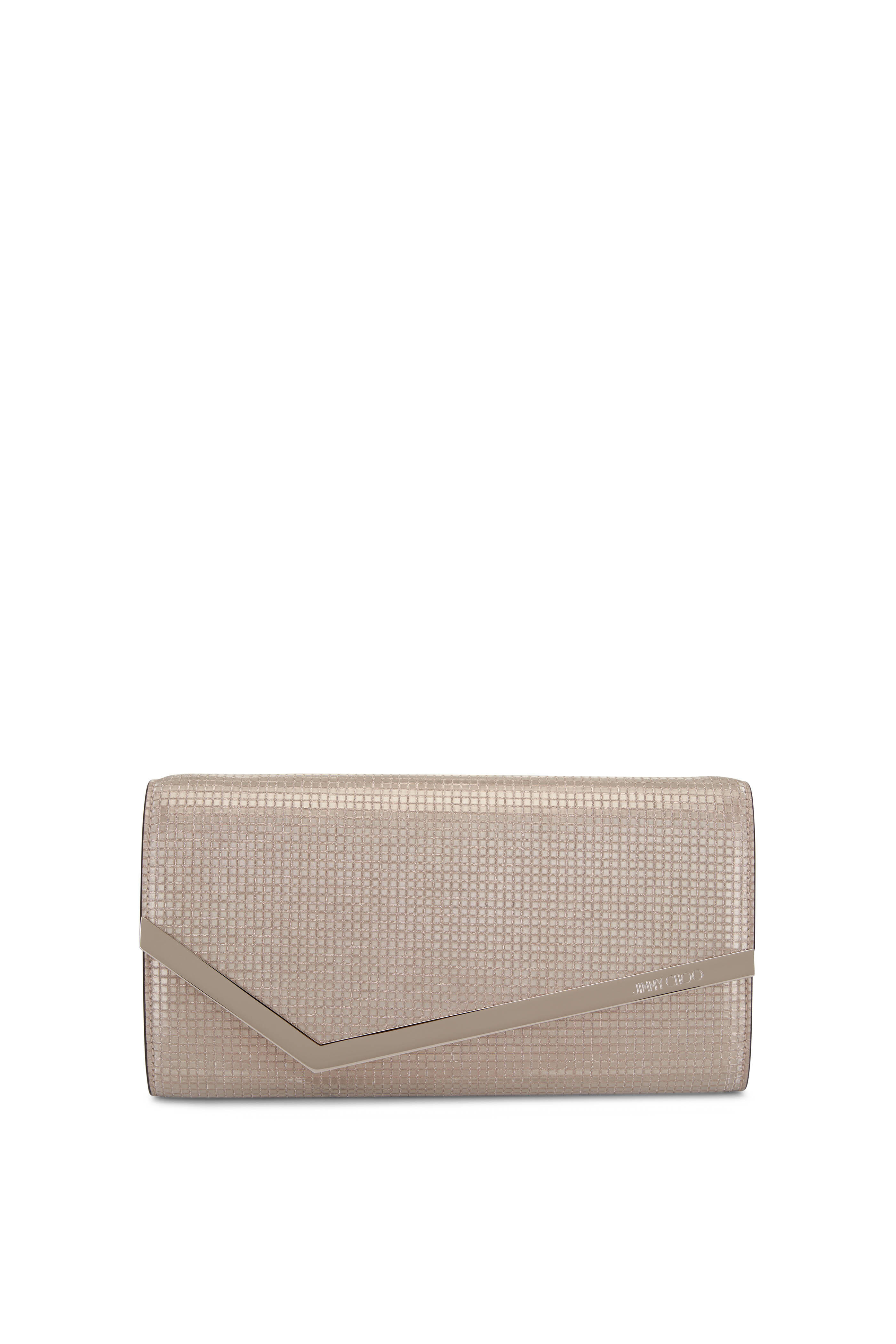 Jimmy Choo - Emmie Champagne Diamond Glitter Clutch