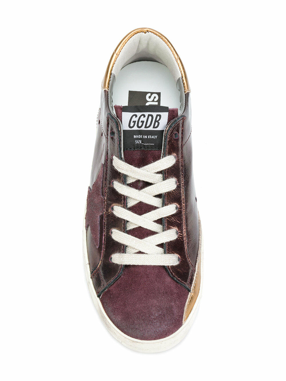 Golden Goose - Women's Superstar Metallic Burgundy Sneaker