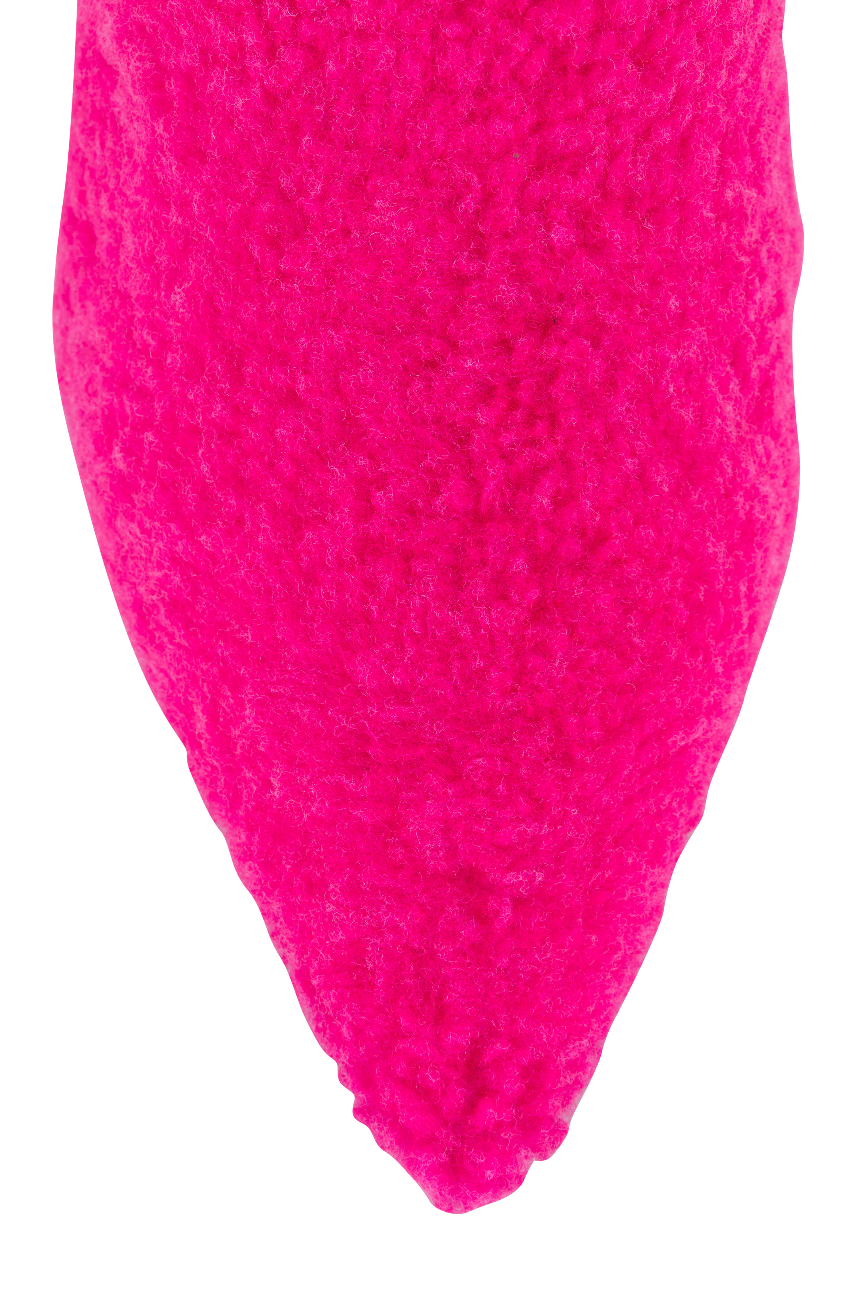 Loewe - Pointy Neon Pink Fleece Pump, 50mm | Mitchell Stores