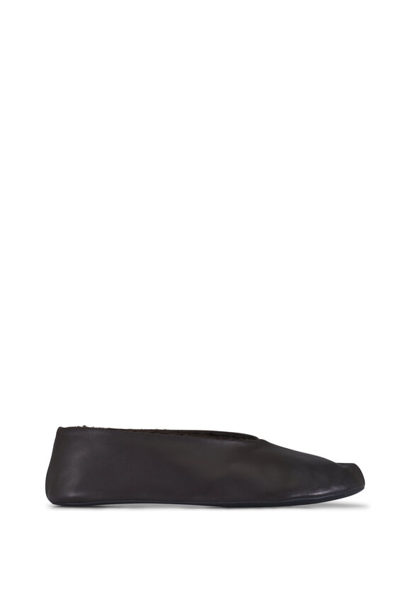 The Row Stella Brown Shearling Lined Flat - view 2