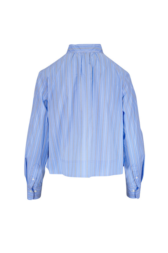 Veronica Beard Kaits Ice Blue Multi Stripe Blouse - view 4