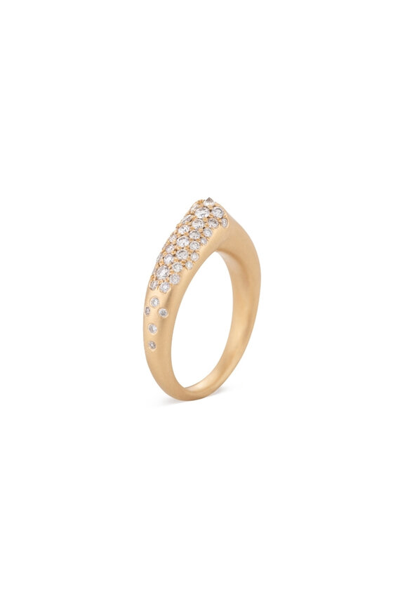 Nada Ghazal 18k Yellow Gold Small Arch Power Strip Ring - view 1