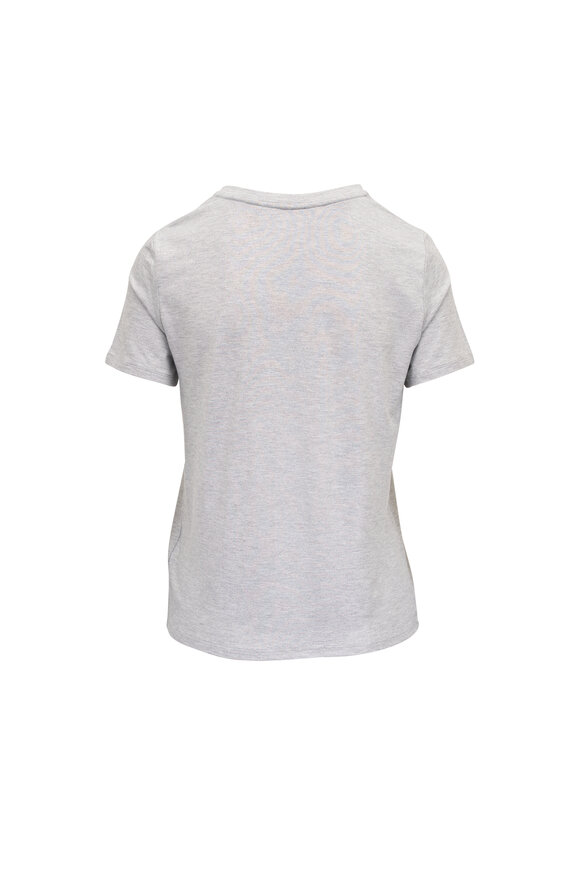 Majestic Soft Touch Metallic Relaxed V-Neck T-Shirt - view 2