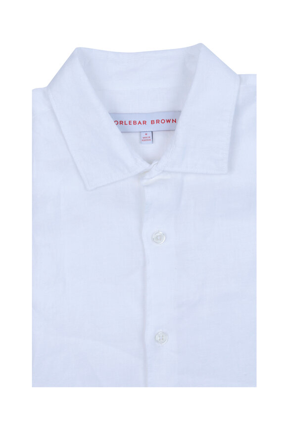 Orlebar Brown - Giles White Linen Sport Shirt 