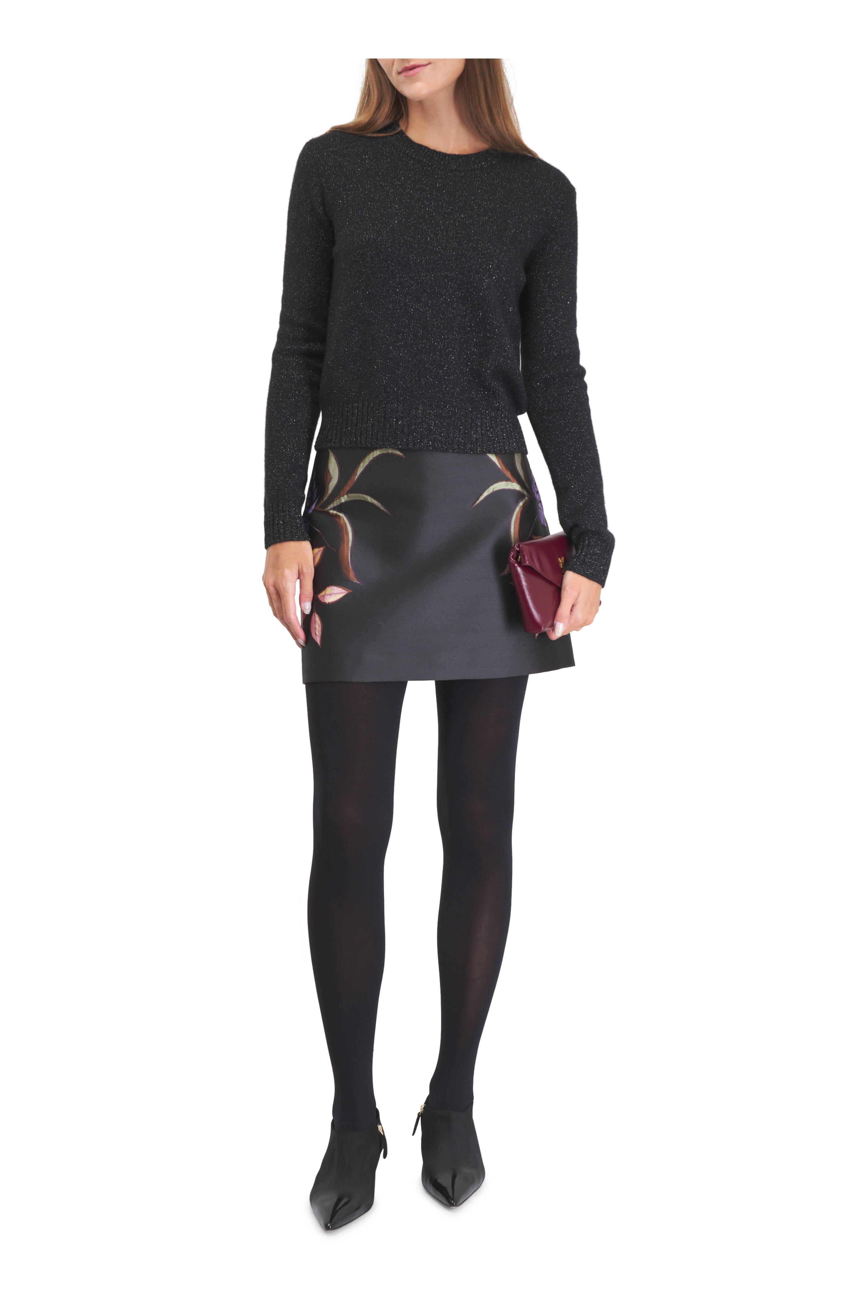 Dorothee Schumacher - Soft Petal Black Floral Mini Skirt