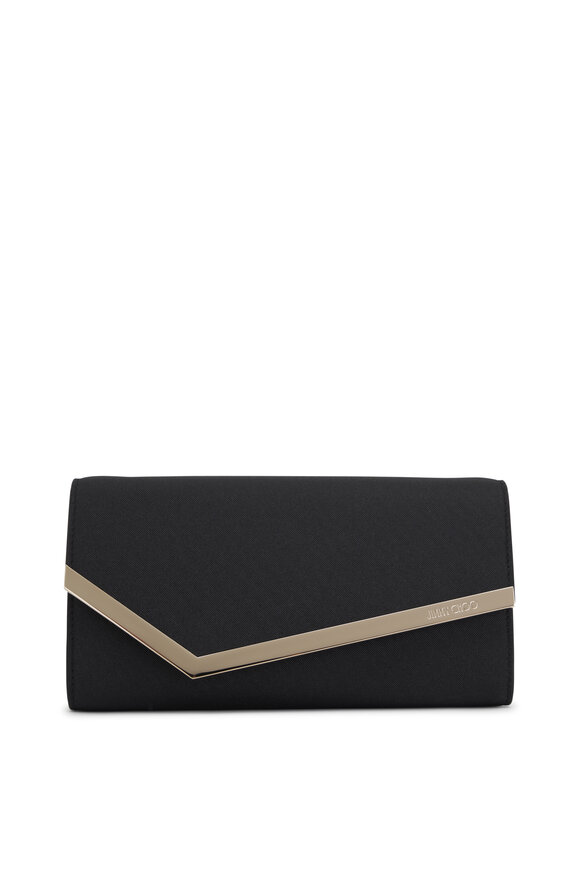 Jimmy Choo - Emmie Black & Light Gold Glitter Clutch 