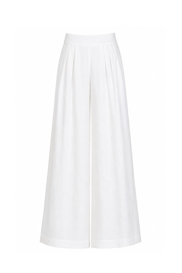 Cara Cara White Linen Palazzo Pant - view 1