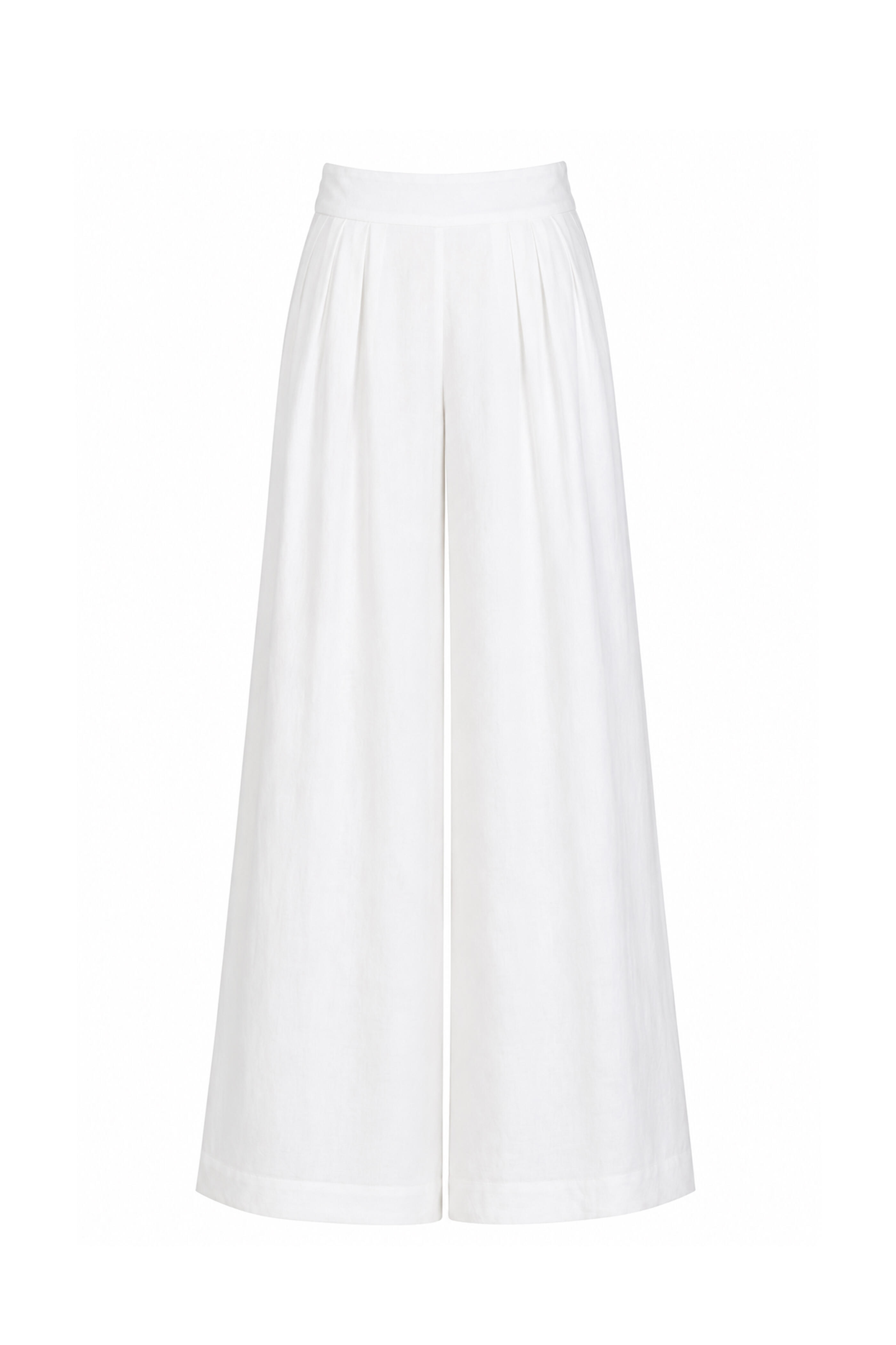 Cara Cara - White Linen Palazzo Pant