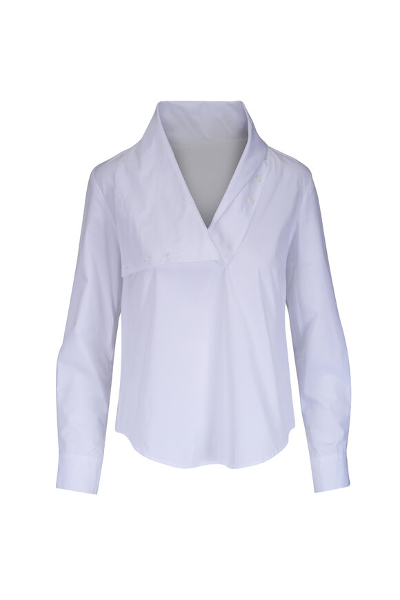 Zero + Maria Cornejo - Fin Gaban White Blouse | Mitchell Stores